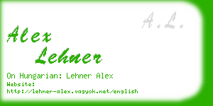 alex lehner business card